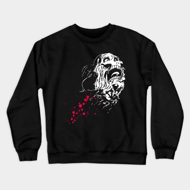 Severed Head Crewneck Sweatshirt by MorelandPrint